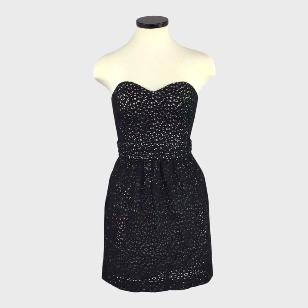 Pins‎ and Needles Black Lace Strapless Sweetheart Dress